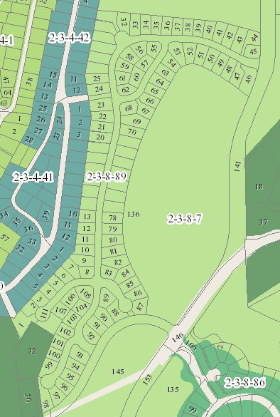 Sandhills Estates taxmap
